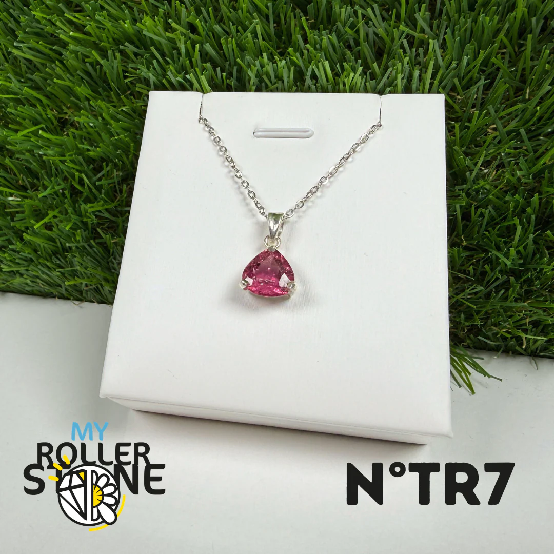 Pendentif Tourmaline Rose (Rubellite) – Argent 925- #7 - Image 2