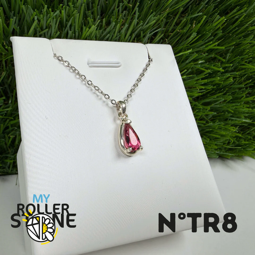 Pendentif Tourmaline Rose (Rubellite) – Argent 925- #8 - Image 2