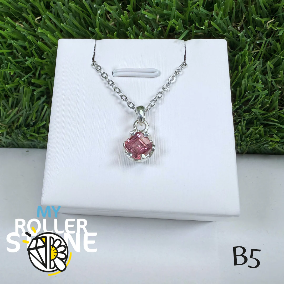 Pendentif Tourmaline Rose “Santa Rosa” et Argent 925 B5
