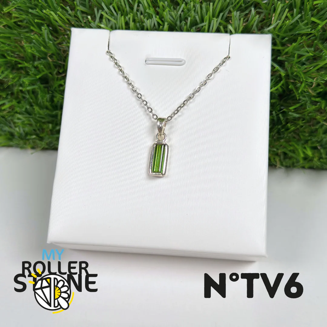 Pendentif Tourmaline verte (Verdelite) Argent 925 #6