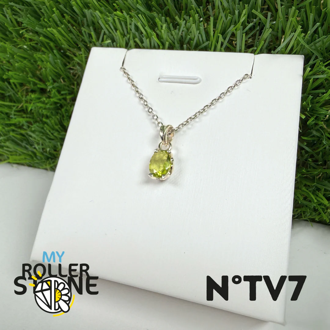 Pendentif Tourmaline verte (Verdelite) Argent 925 #7 - Image 2
