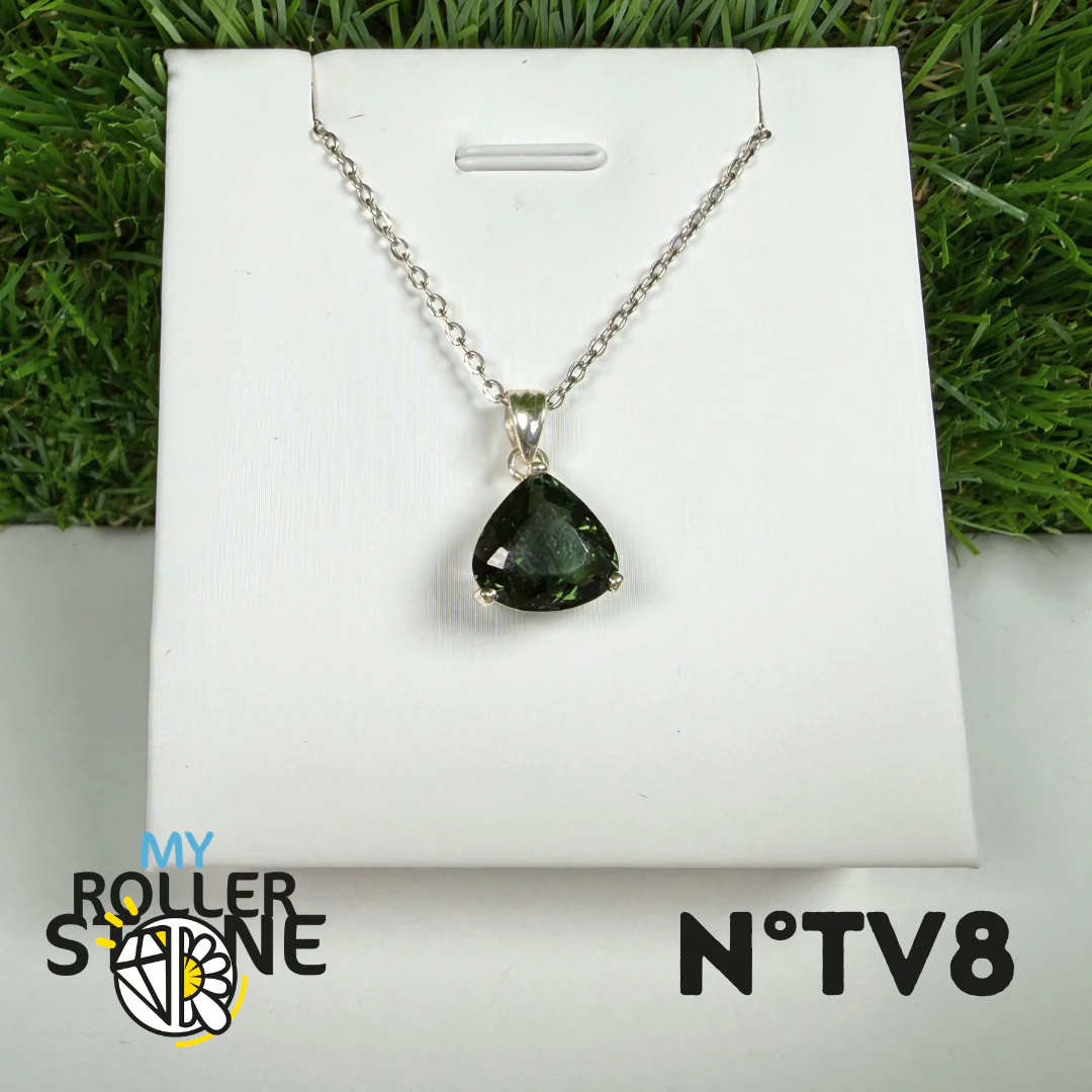 Pendentif Tourmaline verte (Verdelite) Argent 925 #8 - Image 2