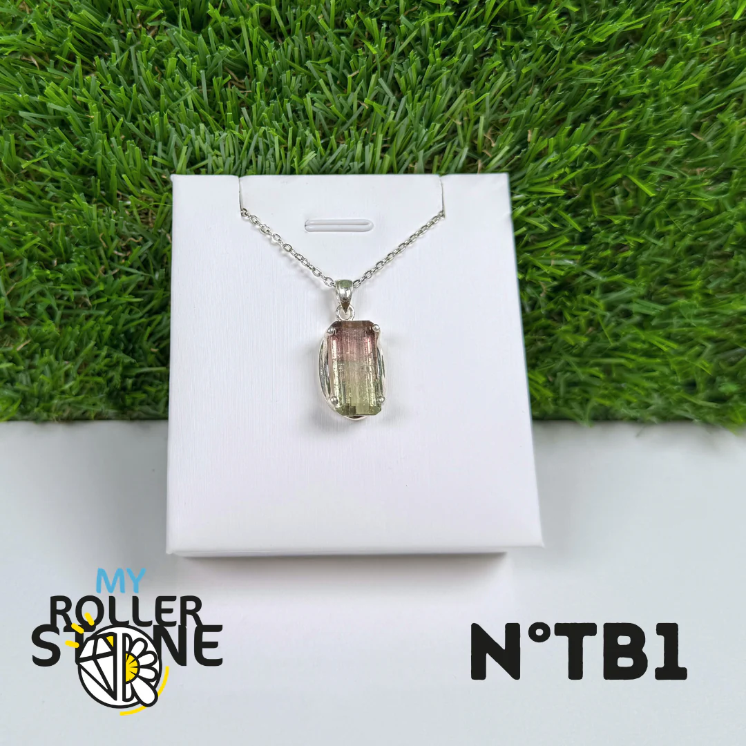 Pendentif Tourmaline Watermelon Argent 925 -#1 - Image 3