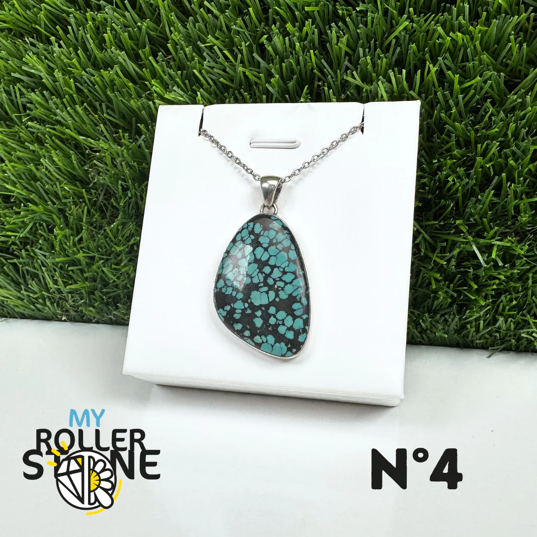 Pendentif Turquoise Tibétaine #4