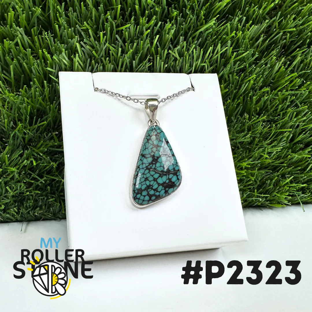 Pendentif Turquoise Tibétaine #P2323 - Image 2