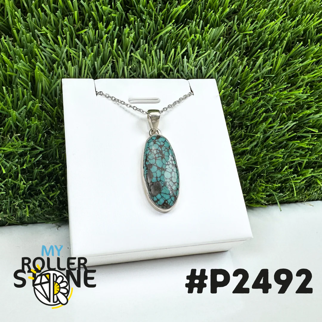 Pendentif Turquoise Tibétaine #P2492 - Image 2