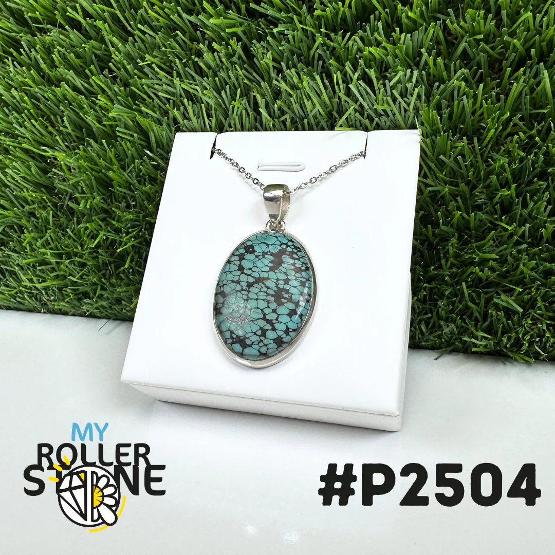 Pendentif Turquoise Tibétaine #P2504