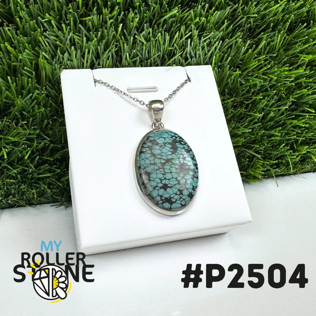 Pendentif Turquoise Tibétaine #P2504 - Image 2