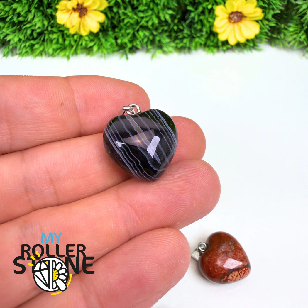 Pendentifs coeur pierre (13 variantes) - Image 10