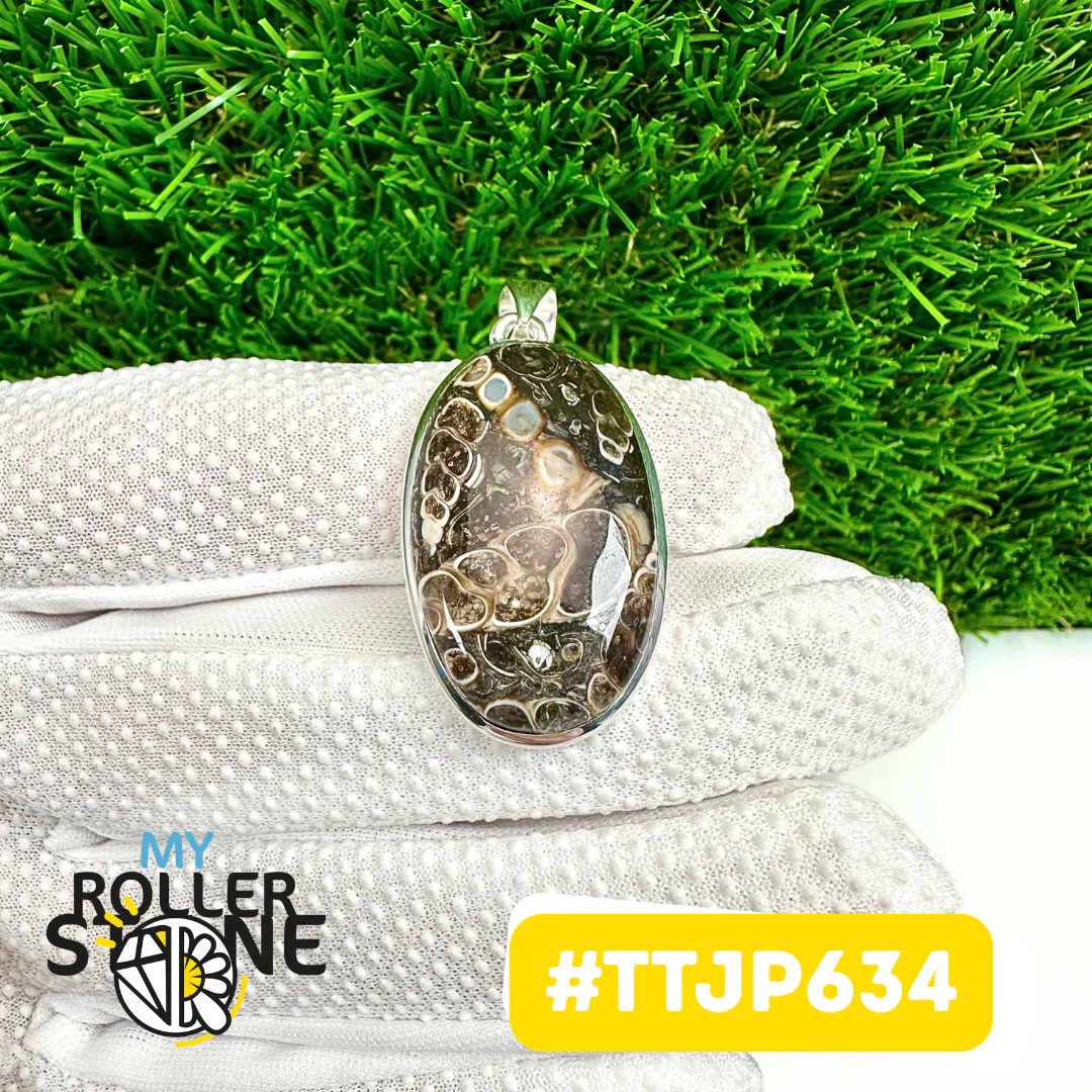 Pendentifs en Jaspe Turritella Argent925 #TTJP634 - Image 2