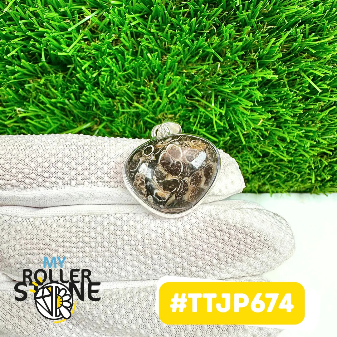 Pendentifs en Jaspe Turritella Argent925 #TTJP674 - Image 2