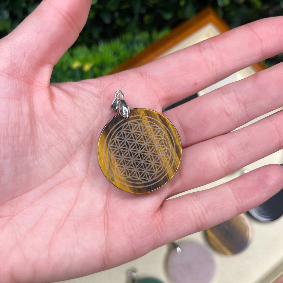 Pendentifs fleur de vie pierre - Image 4