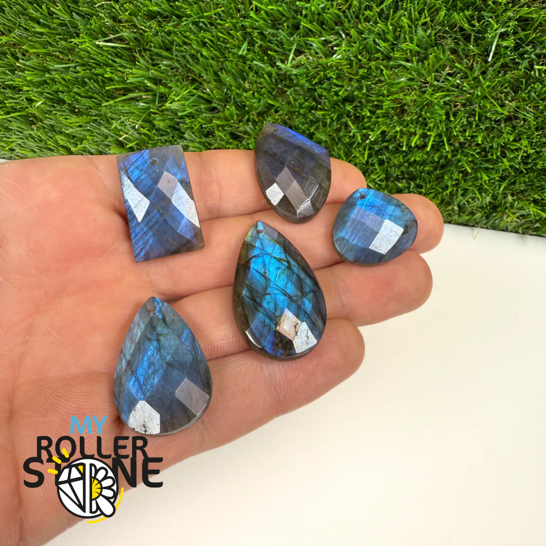 Pendentifs Labradorite Blue Fire Facettée 5A