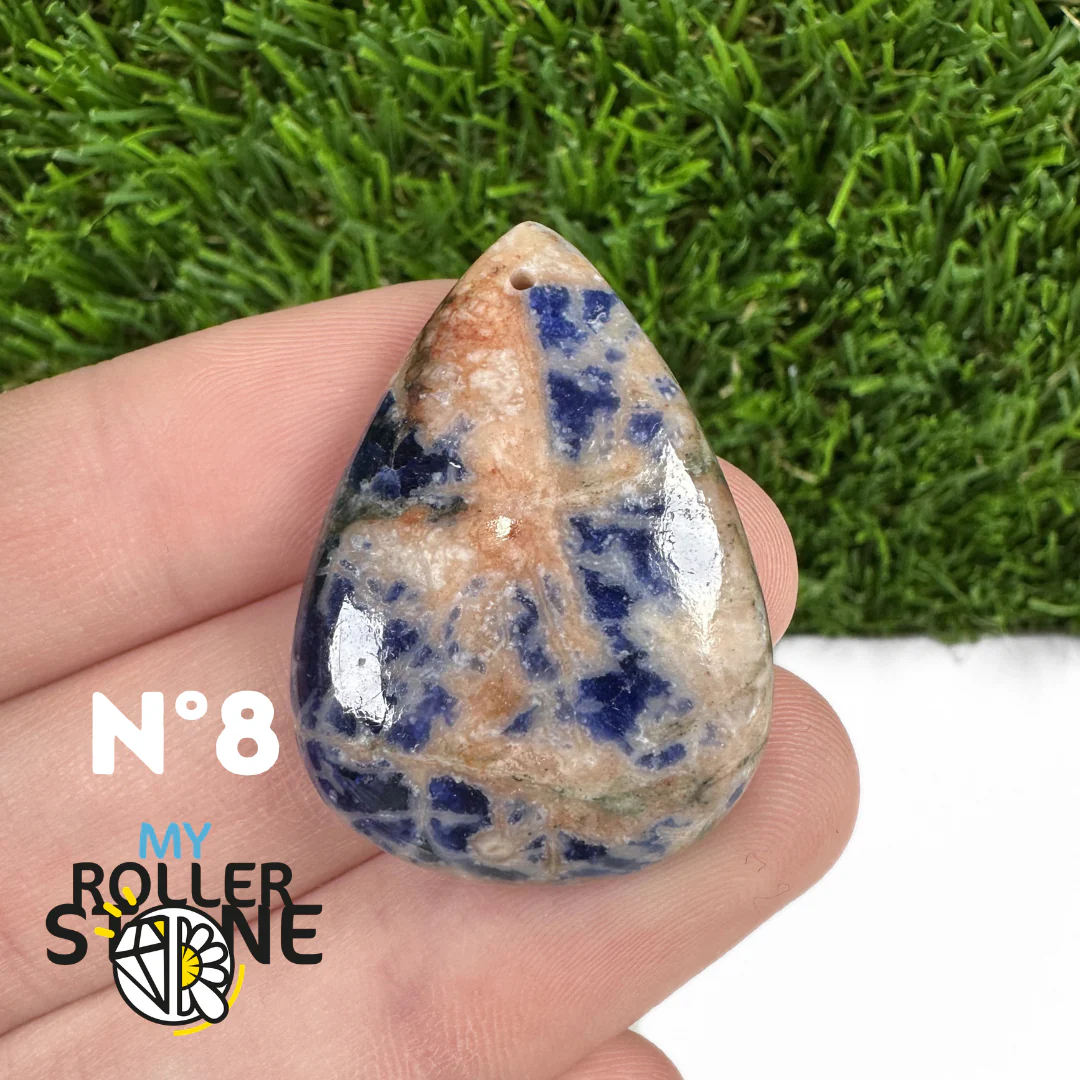 Pendentifs Sodalite Orange Forme Libre 5A - Image 10