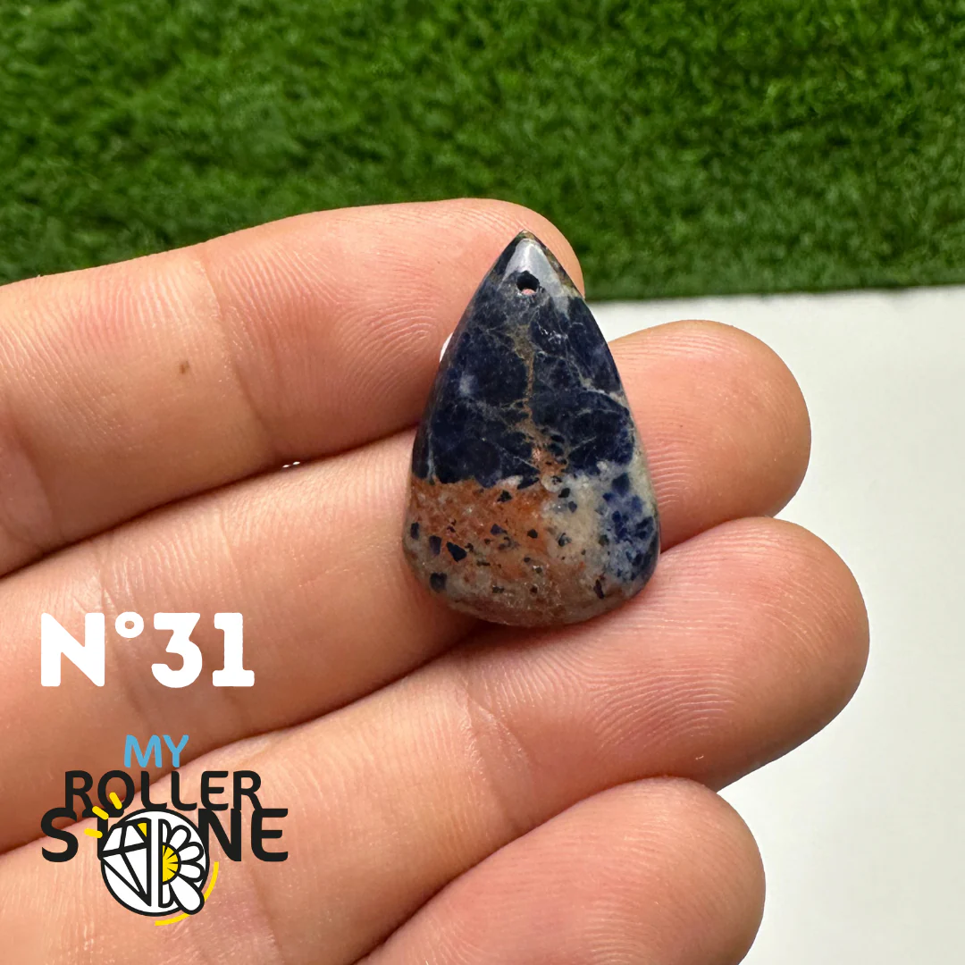 Pendentifs Sodalite Orange Forme Libre 5A - Image 33