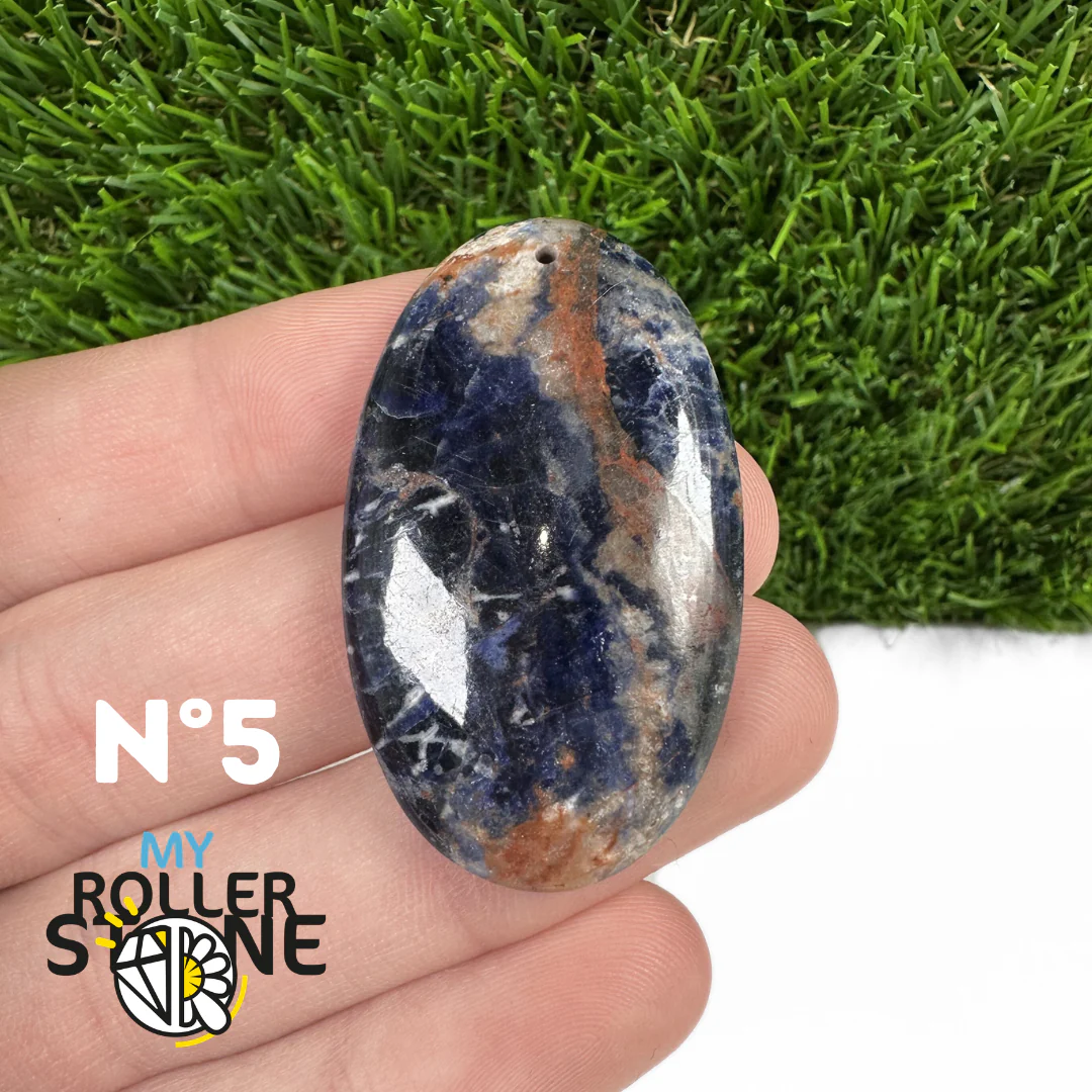 Pendentifs Sodalite Orange Forme Libre 5A - Image 7