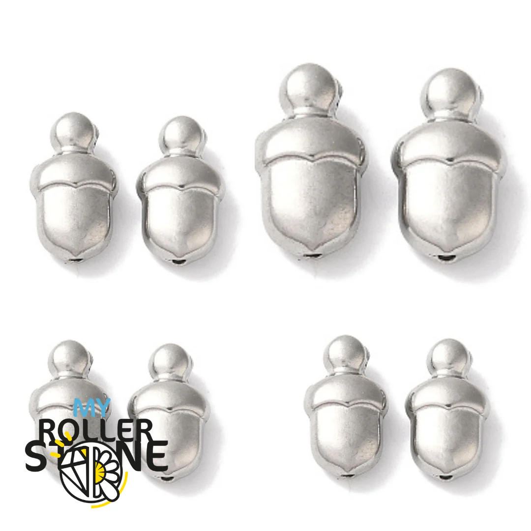 Perle acier inoxydable Noisette