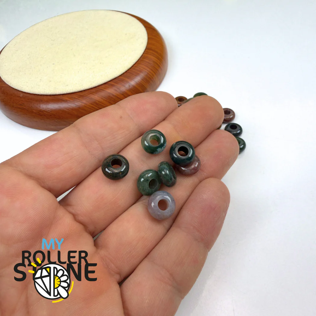 Perle Agate indienne grand trou