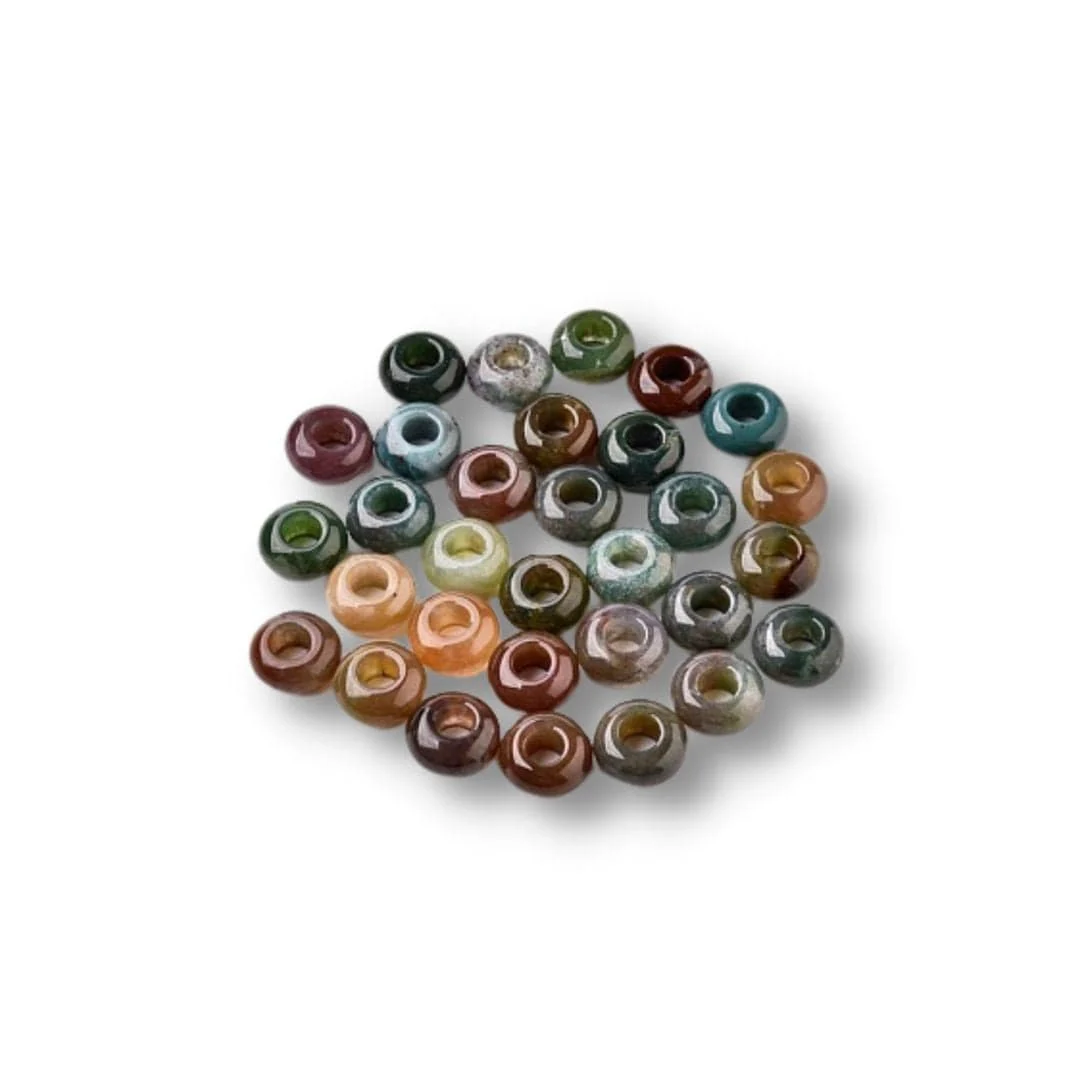 Perle Agate indienne grand trou - Image 3