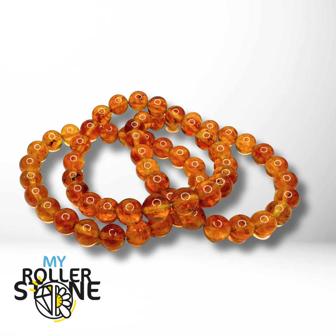Bracelet Perle Ronde Ambre Miel mer Baltique - Image 2