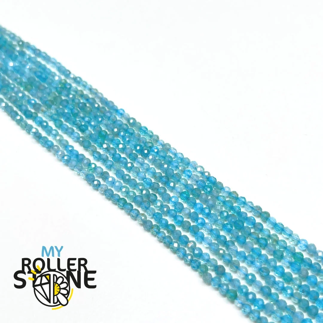 Perle Apatite Neon facettée 3A (2MM - 4MM) - Image 3