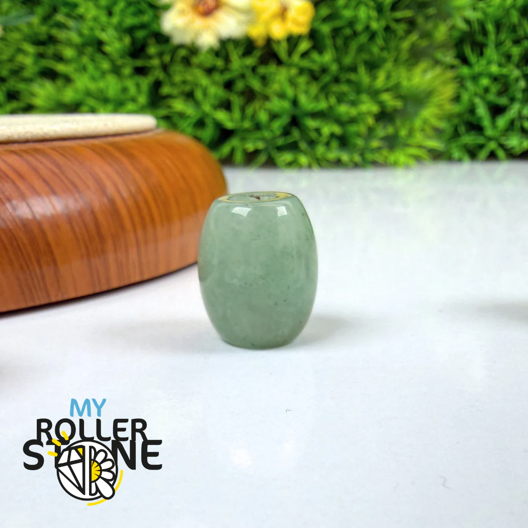 Perle Aventurine Baril Grand Trou