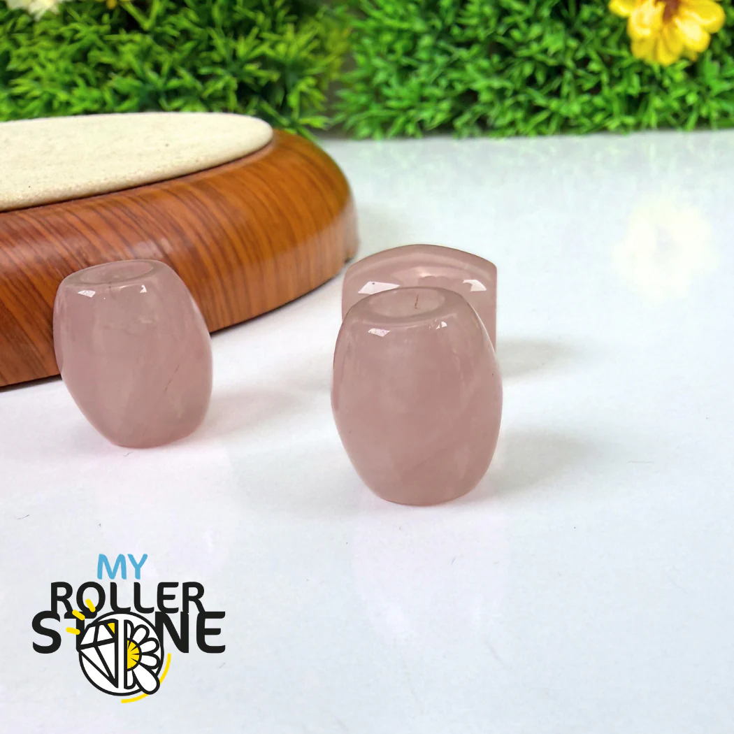 Perle Baril trou large (Quartz rose, Oeil de tigre, Unakite..) - Image 4