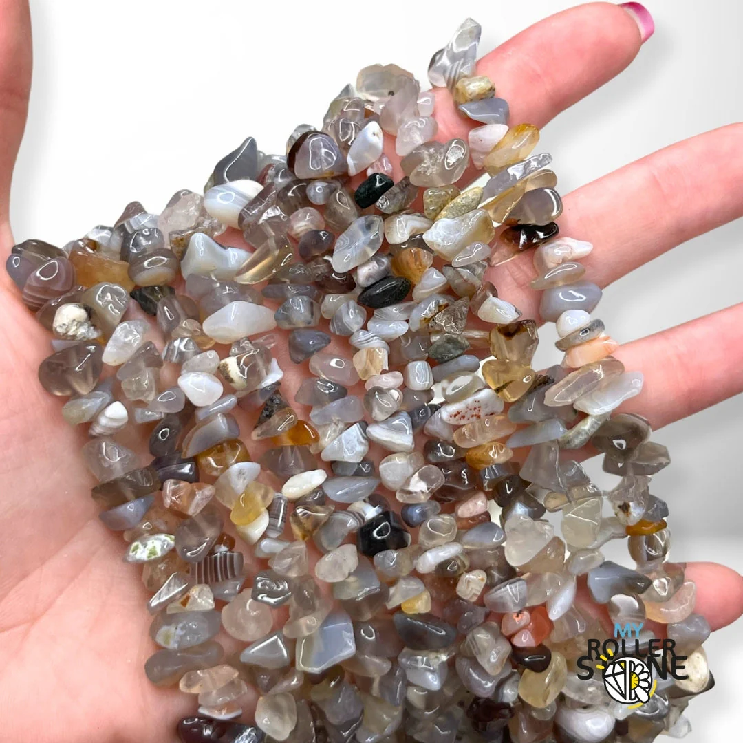Perle Chips Agate du Botswana 80 cm