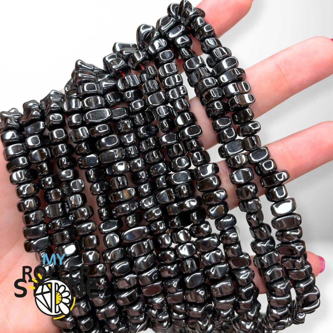 Perle Chips Hématite 38 cm