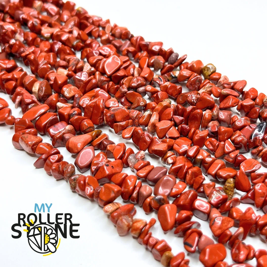 Perle Chips Jaspe rouge 78 cm - Image 2