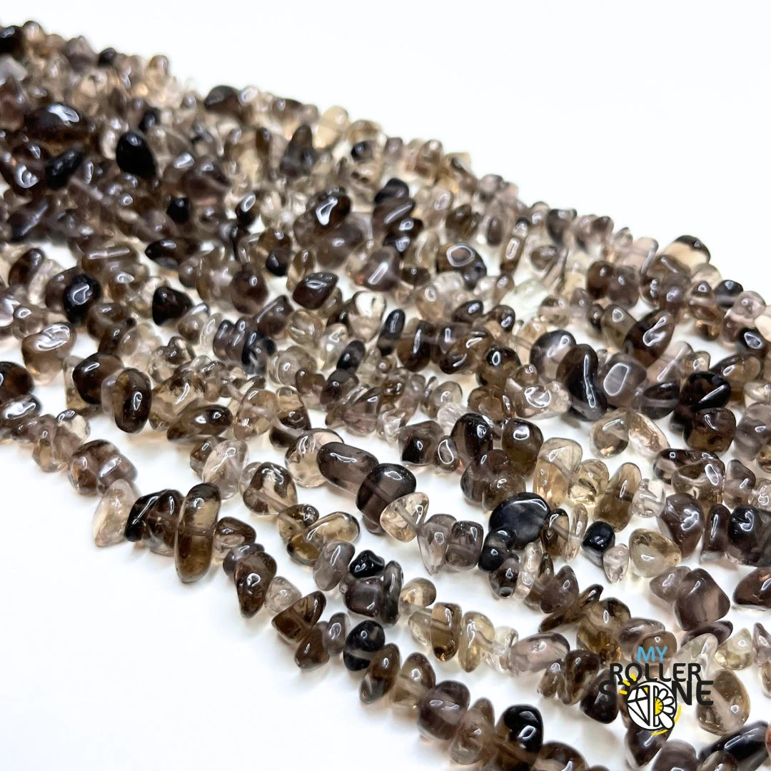 Perle Chips Quartz Fumé 80 cm - Image 2