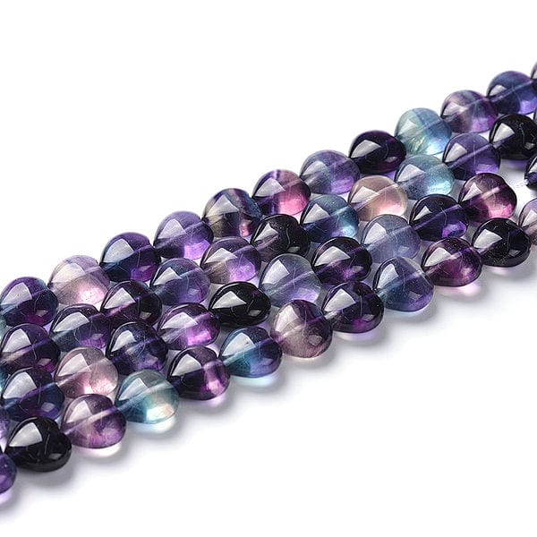 Perle Coeur Fluorite Arc-en-Ciel - Image 2