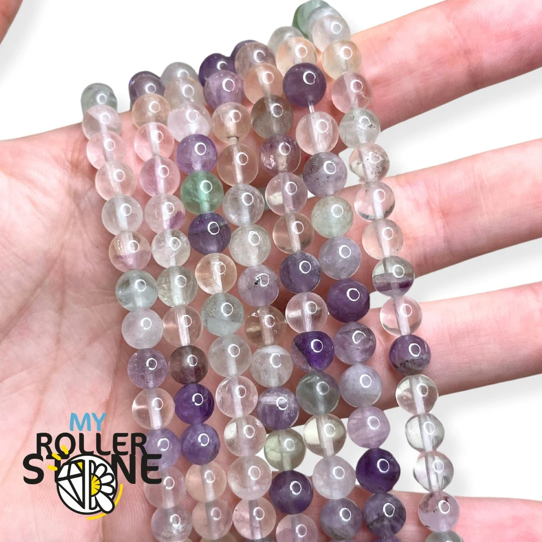 Perle en Fluorite Lilas - Image 3