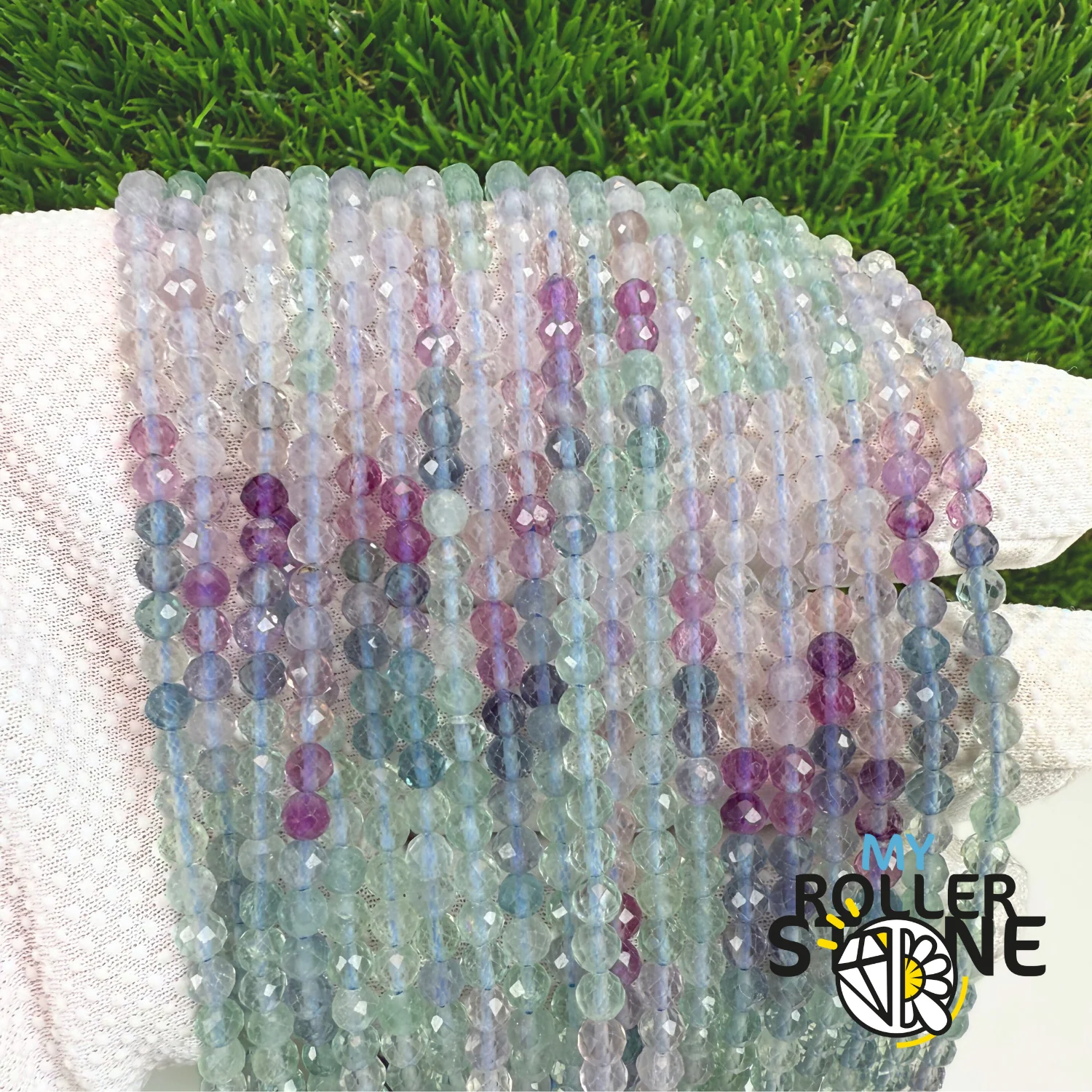 Perle Facettée Fluorite dégradé 4MM
