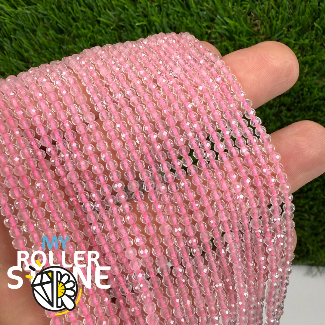 Perle Facettée Quartz rose 2 MM et 3 MM - Image 3