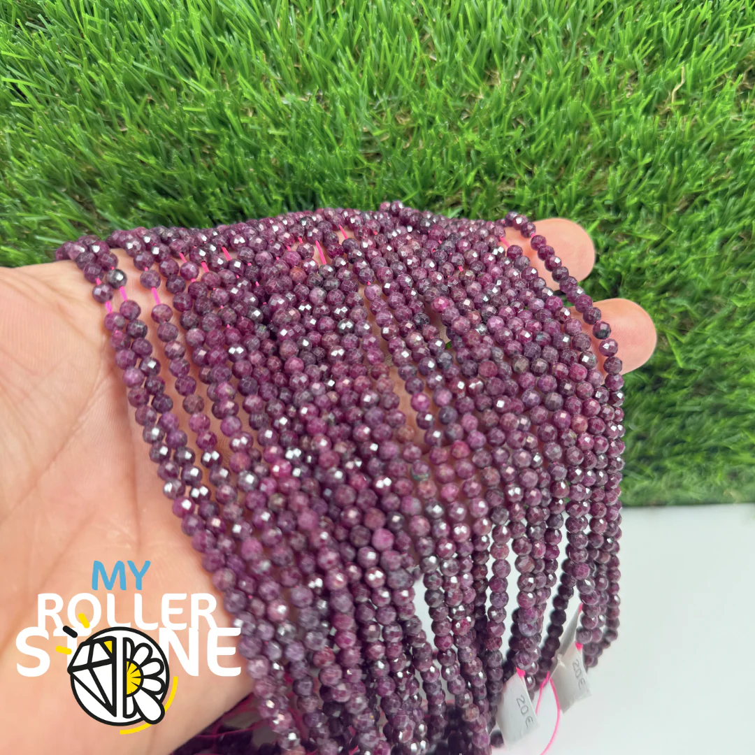 Perle Facettée Rubis 1A (4MM)