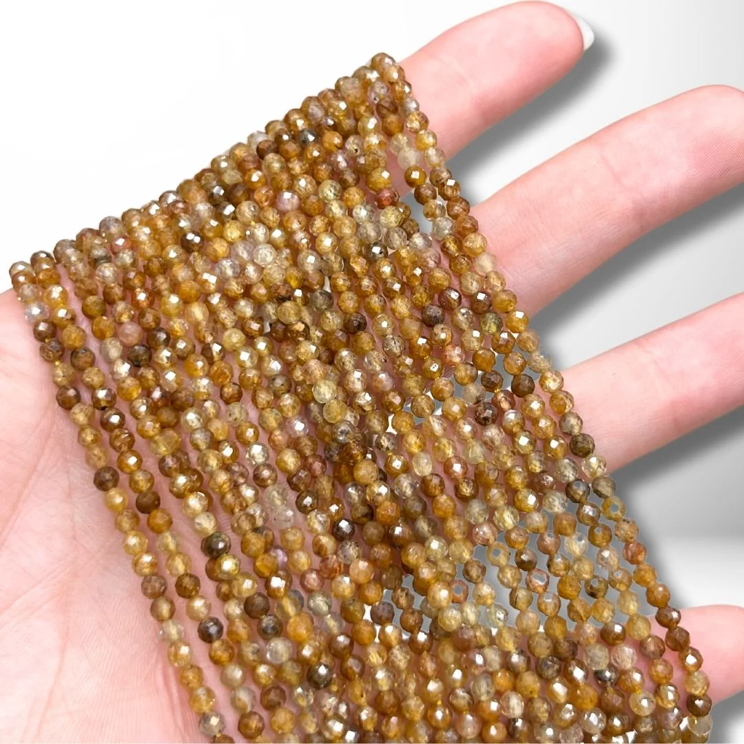 Perle Facettée Saphir Jaune 3 MM - Image 3
