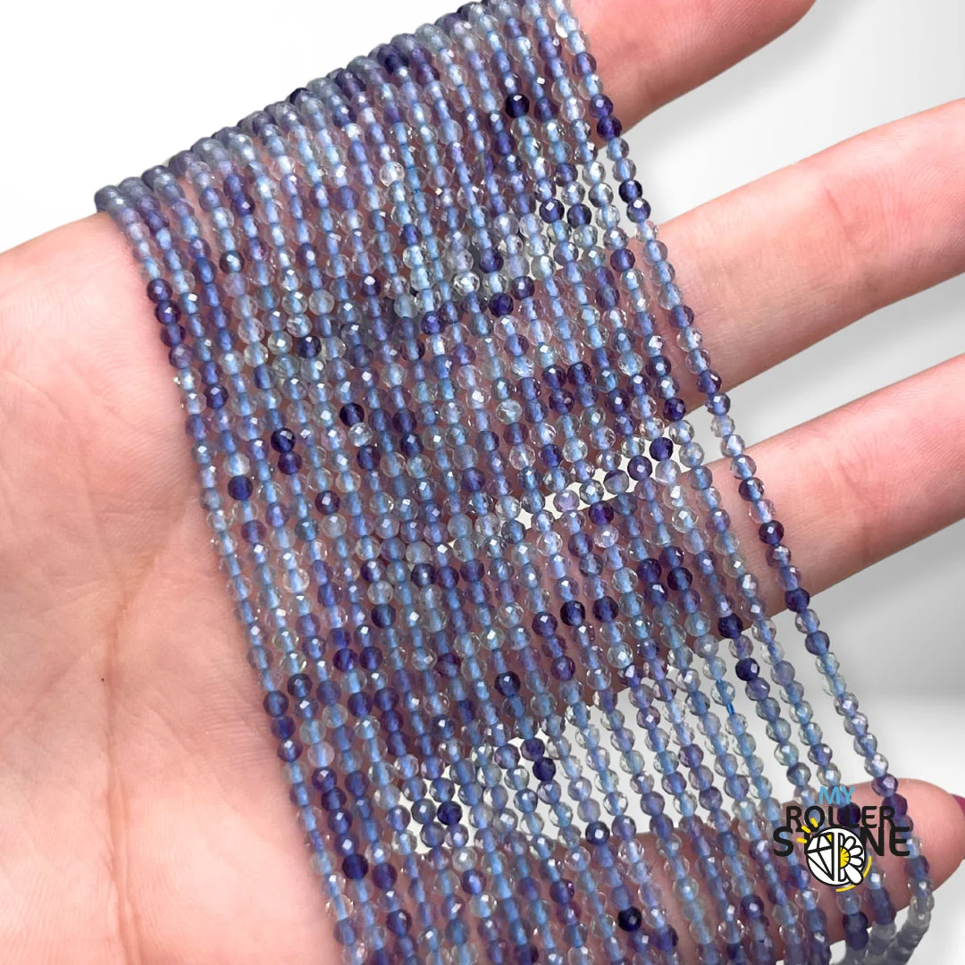 Perle Facettée Fluorite Multicolore 5A 2 MM
