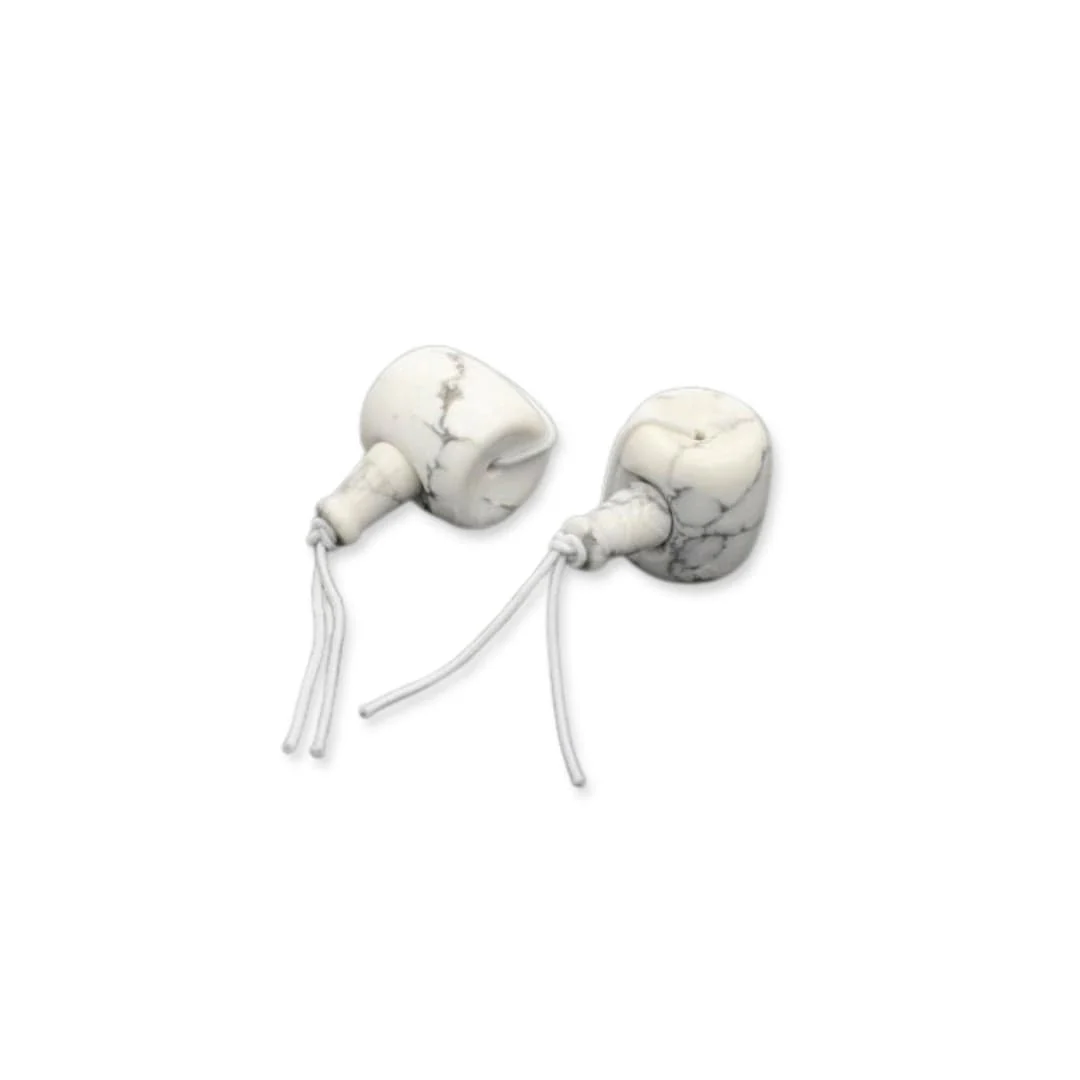 Perle Gourou 3 Trous Howlite