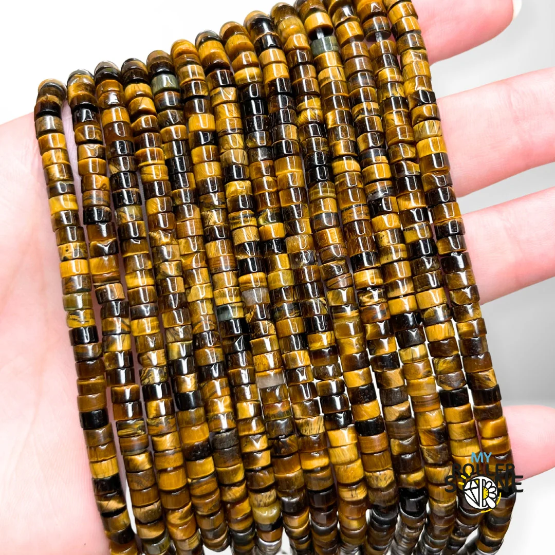 Perle heishi Oeil de tigre - Image 2