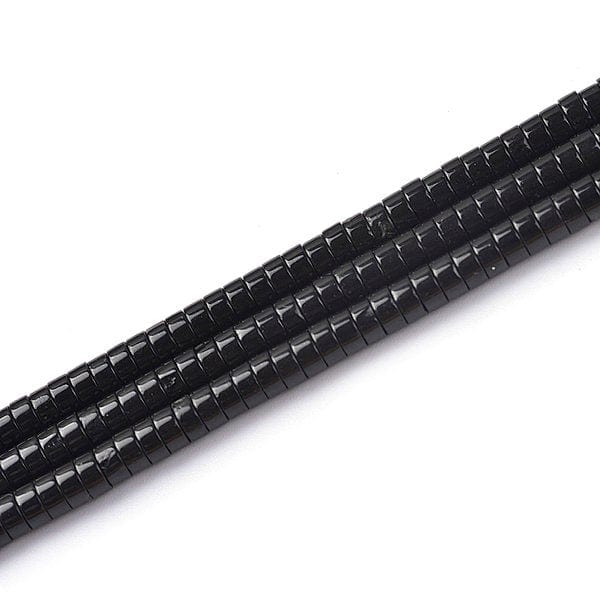 Perle heishi Onyx noir