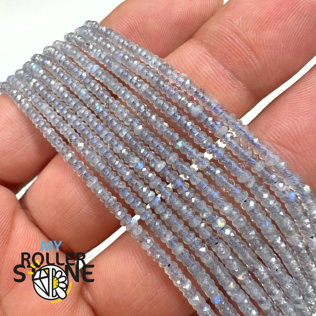 Perle Labradorite Rondelle Facettée 2,5 X 1,4 MM