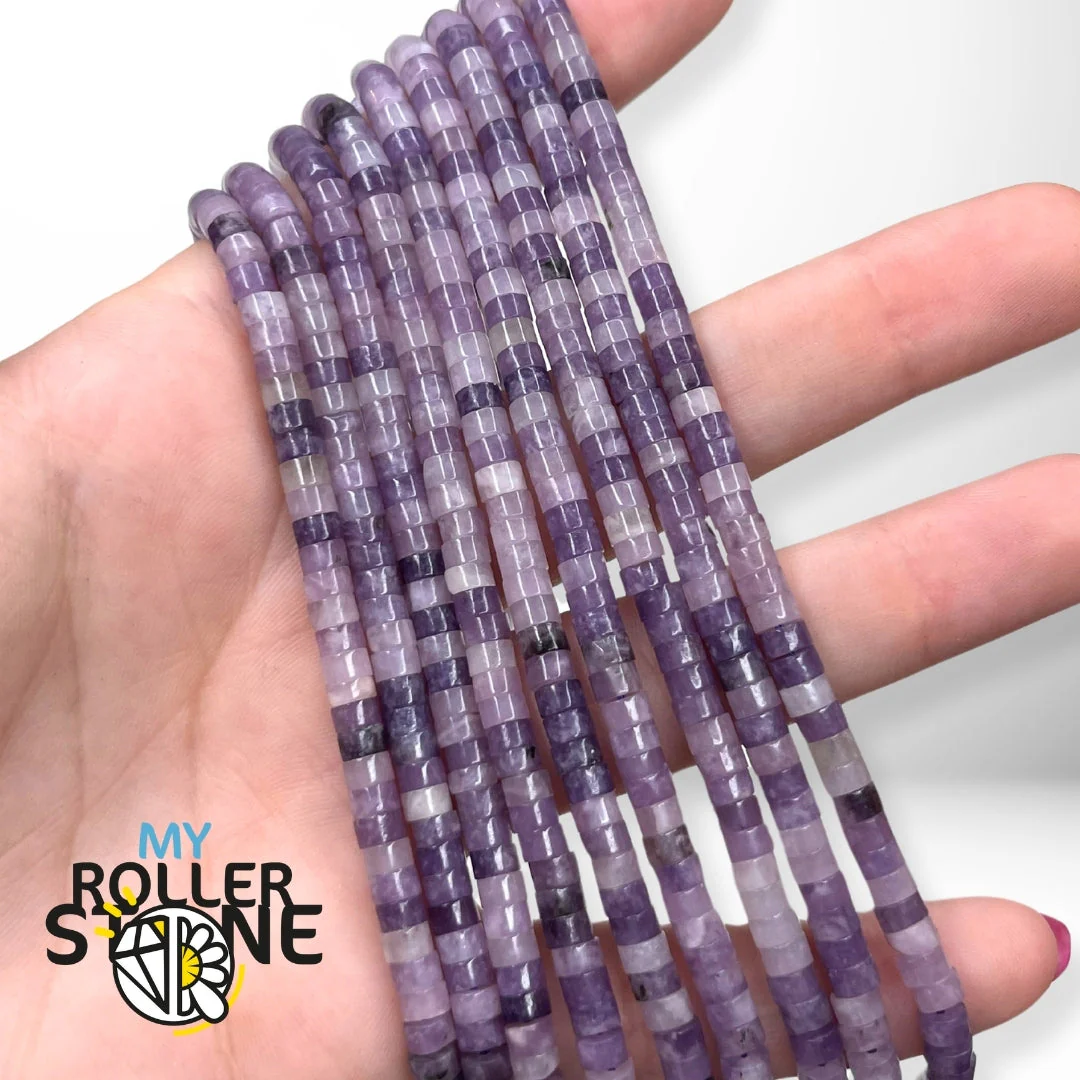 Perle Lépidolite Heishi
