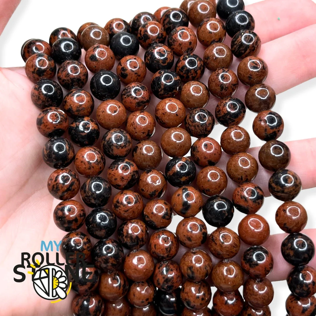 Perle Obsidienne Acajou Mahogany AB