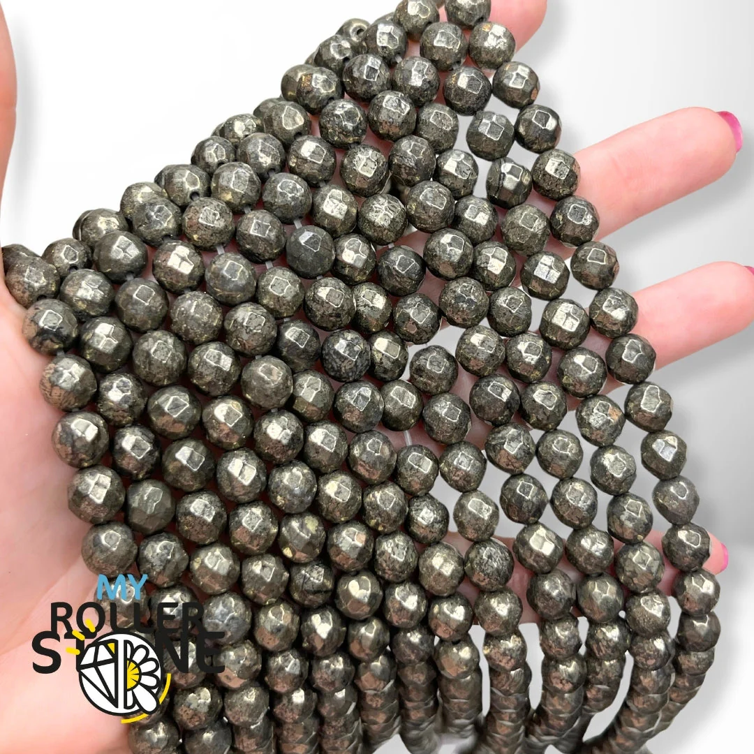 Perle Pyrite Facetté (4-6-8 MM) - Image 4