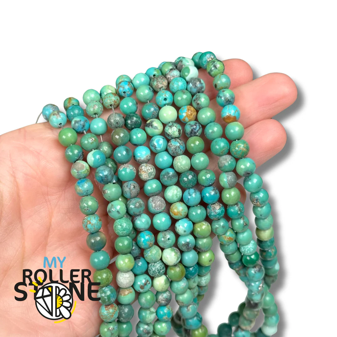 Perle Ronde Turquoise Bleue d'Arizona 3A - Image 2