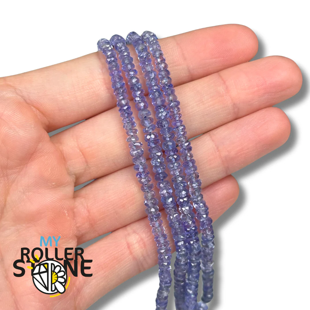 Perle Rondelle Facettée Tanzanite Haute qualité - Image 3
