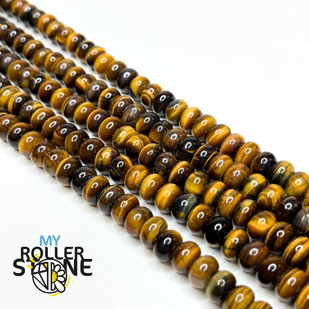 Perle rondelle Oeil de tigre - Image 2