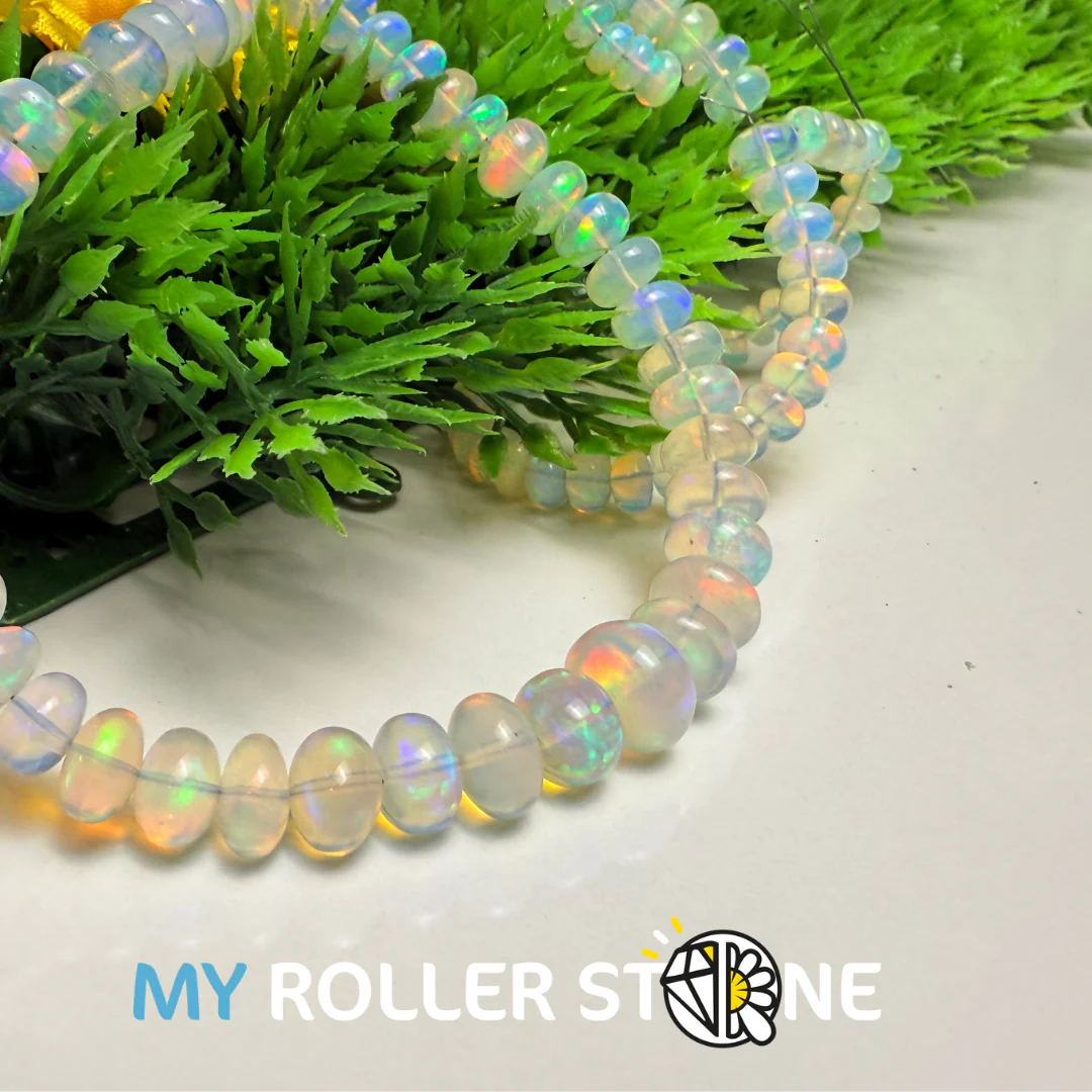 Perle Rondelle Opale arc-en-ciel 7A