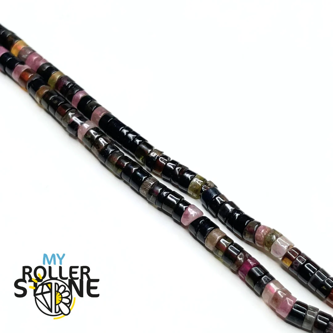 Perle Tourmaline multicouleur Heishi - Image 2